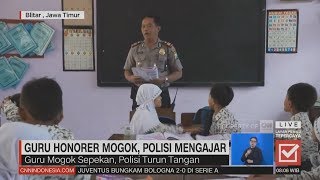 Guru Honorer Mogok Ngajar, Polisi Jadi Guru Dadakan