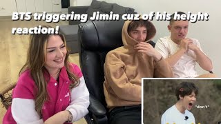 Reacting to BTS triggering Jimin cuz of his height (happy bday jimin)