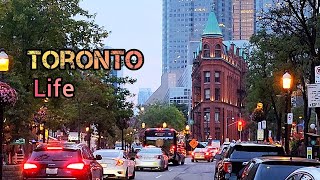 Toronto life, Downtown Toronto, Ontario, Canada 4K canada city tour Dundas Square Yonge Street Eaton