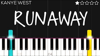 Kanye West - Runaway ft. Plusha T | EASY Piano Tutorial