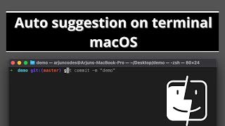 Install zsh autosuggestion on your terminal on your Mac for autocompletion of command you type