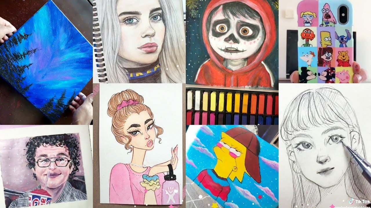 Art Tik Tok Compilation 7 Minutes Of Tiktok Artists Created Youtube