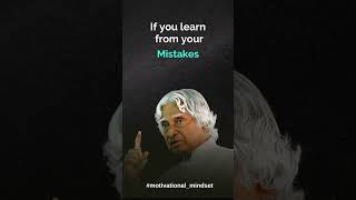 Learn from mistakes | Dr APJ Abdul Kalam Quotes In English | Motivational Mindset