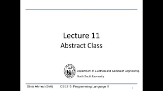 11 2 Abstract class how and why we use it