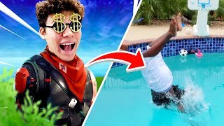 CRAZY JUMP IN POOL WAGER in FORTNITE