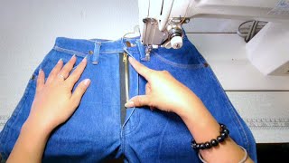 วิธีเปลี่ยนซิปกางเกงยีนส์อีกแบบ /How to change a jeans zipper