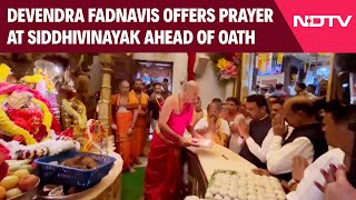 Maharashtra Oath Ceremony | Devendra Fadnavis Seeks Blessings At Siddhivinayak Temple Ahead Of Oath