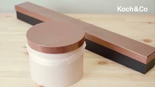 Watch & Learn How to Colour-Shift Gift Boxes with Koch & Co 'Rose Gold' Spray Paint