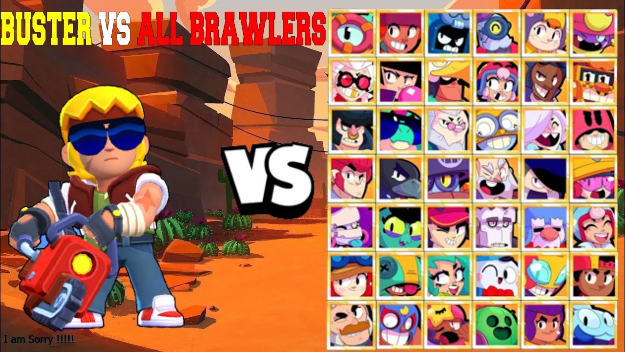 BUSTER VS ALL BRAWLERS | 1vs1 | Who Can Defeat Him? - Brawl Stars - YouTube