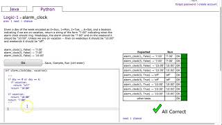 Codingbat - alarm_clock (Python