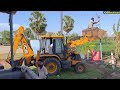 jcb 3dx filling hydraulic oil and death cow burial cctv installation help in cow farm