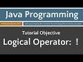 Learn Java Programming - Logical Operator ! (NOT)