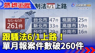 跟騷法6/1上路！單月報案件數破260件【熱線追蹤】