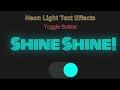 Pure CSS Neon Light Text Effects Toggle Checkbox | Css Text Neon Animation Effects
