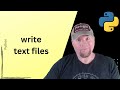 🐍 Python Tutorial #25: Writing text files