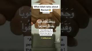 what Allah says about RACISM 😰😱 #shorts #islam