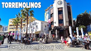 Torremolinos Town and Beach Walking Tour Malaga Spain February 2025 [4K]