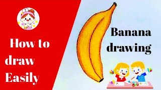 Easy way to learn banana drawing | drawing easily @theinfinitepassion #art