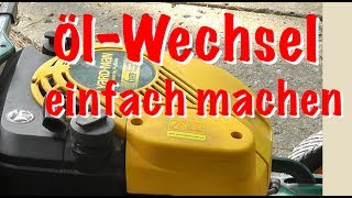 Öl Wechsel am Rasenmäher