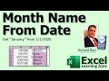 Microsoft Excel: Get Month Name From Date (i.e. Microsoft Excel: Get Month Name From Date (i.e.