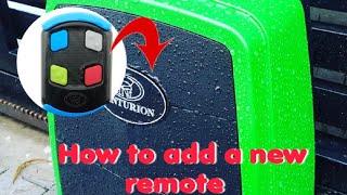How to program a centurion Nova remote to the D5 smart.