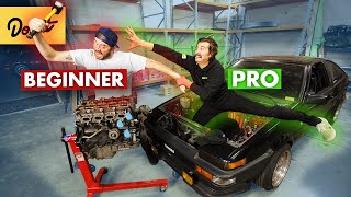 Beginner vs Pro - Pulling an Engine