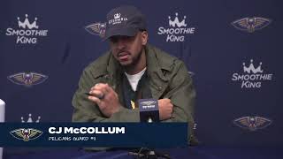 CJ McCollum talks OT loss | Pelicans-Grizzlies Postgame Interview 12/26/2023