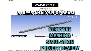 ANSYS Workbench Tutorial - Simply Supported Beam - PART 1