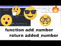 JavaScript : How to RETURN values from a FUNCTION