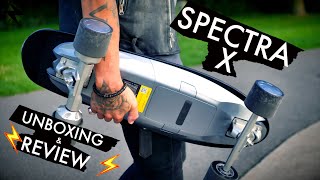 SPECTRA X ELECTRIC SKATEBOARD REVIEW  ⚡️ Cool Futuristic E-Skateboard 🤘🏻