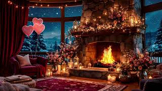 Valentines Day background | Valentines Fireplace | Valentines Wallpaper | Valentines Ambience