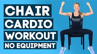Chair Cardio And Strength Workout. Non Weight Bearing Seated Exercise Class (NO EQUIPMENT)