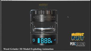 3D Weed Grinder Explode Animation