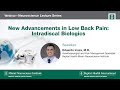 New Advancements in Low Back Pain: Intradiscal Biologics