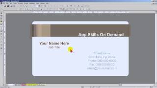 Avery Design Pro Lesson 15 - use a template for a quick, double-sided business card.