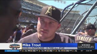 Angels star Mike Trout talks about his injury and teammate Shohei Ohtani