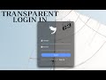 How to create transparent login page in html and css