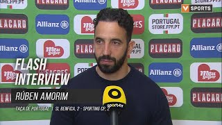 Rúben Amorim: "Benfica foi superior mas aguentámos o resultado"