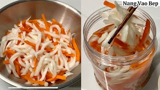 Cách làm DƯA CHUA BÁN BÁNH MÌ giòn ngon thấm vị