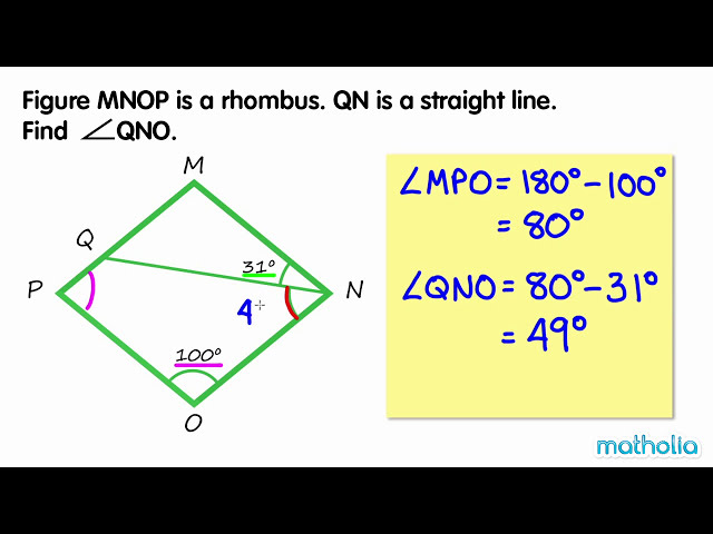 How To Find The Measure Of Each Angle In A Rhombus : Find The Value Of ...