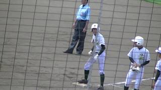 2017　夏　高校野球　福岡大会　小郡　三牧選手同点タイムリー