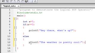 C Programming Tutorial - 23: Logical NOT Operator
