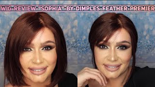 WIG REVIEW Dimples SOPHIA (New BURGUNDY 35T) | ALOPECIA | Lace Front Hand Tied Wig |