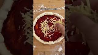 Easy Macro Friendly Cheese Stuffed Crust Pizza🍕 #pizza #highprotein #lowcalorie #healthyrecipes