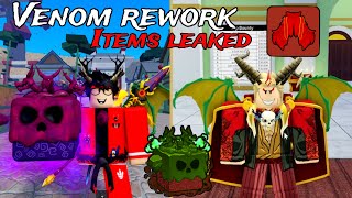 Blox Fruits Crazy New Items leaks ! Venom Rework and More | New Update