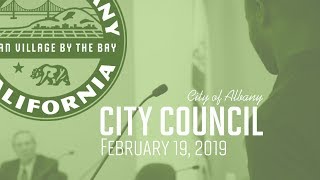 Albany  City Council - Feb 19, 2019