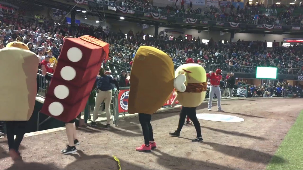 Ribbie Debuts As Fifth Lehigh Valley IronPigs Pork Racer - YouTube