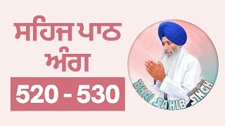 Sehaj Path Ang 520 - 530 | Bhai Sahib Singh Canada Wale | Singing Voice |  #SehajPath #Peaceful