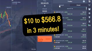 $10 to $566.8 in 3 min.