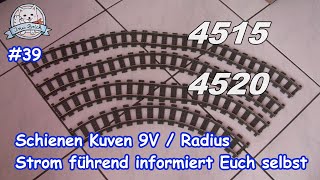 Rund um die Klemmbausteine Folge 39 Schienen Kurven 9V / Radius Strom führend informiert Euch selbst